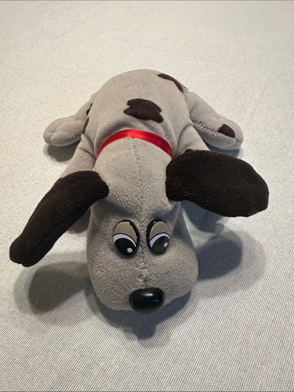 Pound Puppy Mini with Black Ears and Red Collar